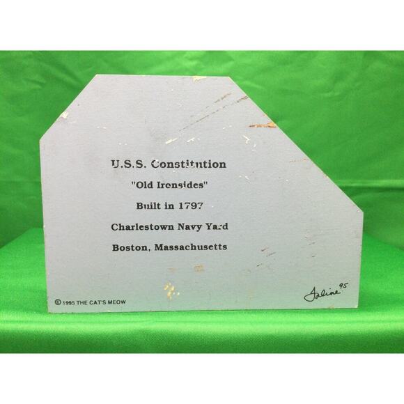 The Cats Meow 1995 USS Constitution Navy Yard Boston Shelf Sitter - Picture 2 of 4